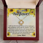 Daughter Necklace - My little sunflower Luxury Box w/LED / 18K Yellow Gold Finish Jewelry Giftinum