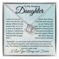 Daughter message cards Love knot 14K White Gold Finish / Standard Box Jewelry Giftinum