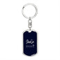 Engrave Keychain Dog Tag with Swivel Keychain (Steel) / No Jewelry Giftinum
