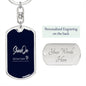Engrave Keychain Dog Tag with Swivel Keychain (Steel) / Yes Jewelry Giftinum