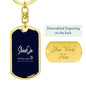 Engrave Keychain Dog Tag with Swivel Keychain (Gold) / Yes Jewelry Giftinum