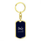 Engrave Keychain Dog Tag with Swivel Keychain (Gold) / No Jewelry Giftinum
