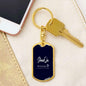 Engrave Keychain Dog Tag with Swivel Keychain (Steel) / No Jewelry Giftinum