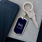 Engrave Keychain Dog Tag with Swivel Keychain (Steel) / No Jewelry Giftinum