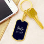 Engrave Keychain Dog Tag with Swivel Keychain (Steel) / No Jewelry Giftinum