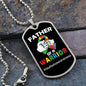 Father of a Warrior Necklace Military Chain (Silver) / No Jewelry Giftinum