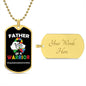 Father of a Warrior Necklace Military Chain (Gold) / Yes Jewelry Giftinum