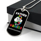 Father of a Warrior Necklace Military Chain (Silver) / No Jewelry Giftinum