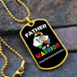 Father of a Warrior Necklace Military Chain (Gold) / No Jewelry Giftinum