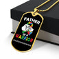 Father of a Warrior Necklace Military Chain (Silver) / No Jewelry Giftinum