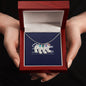 Footprint - Steel 4 Charms / Polished Stainless Steel / Luxury Box Jewelry Giftinum