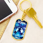Gemini Keychain Dog Tag with Swivel Keychain (Steel) / No Jewelry Giftinum