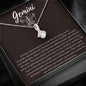 Gemini Zodiac Birthday Necklace 14K White Gold Finish / Standard Box Jewelry Giftinum