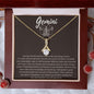 Gemini Zodiac Birthday Necklace 14K White Gold Finish / Standard Box Jewelry Giftinum