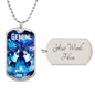 Gemini Zodiac Dog Tag Necklace Military Chain (Silver) / Yes Jewelry Giftinum
