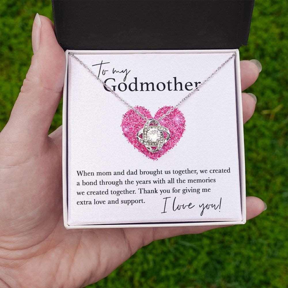 Godmother Necklace - Brought us Together 14K White Gold Finish / Two-Toned Box Jewelry Giftinum