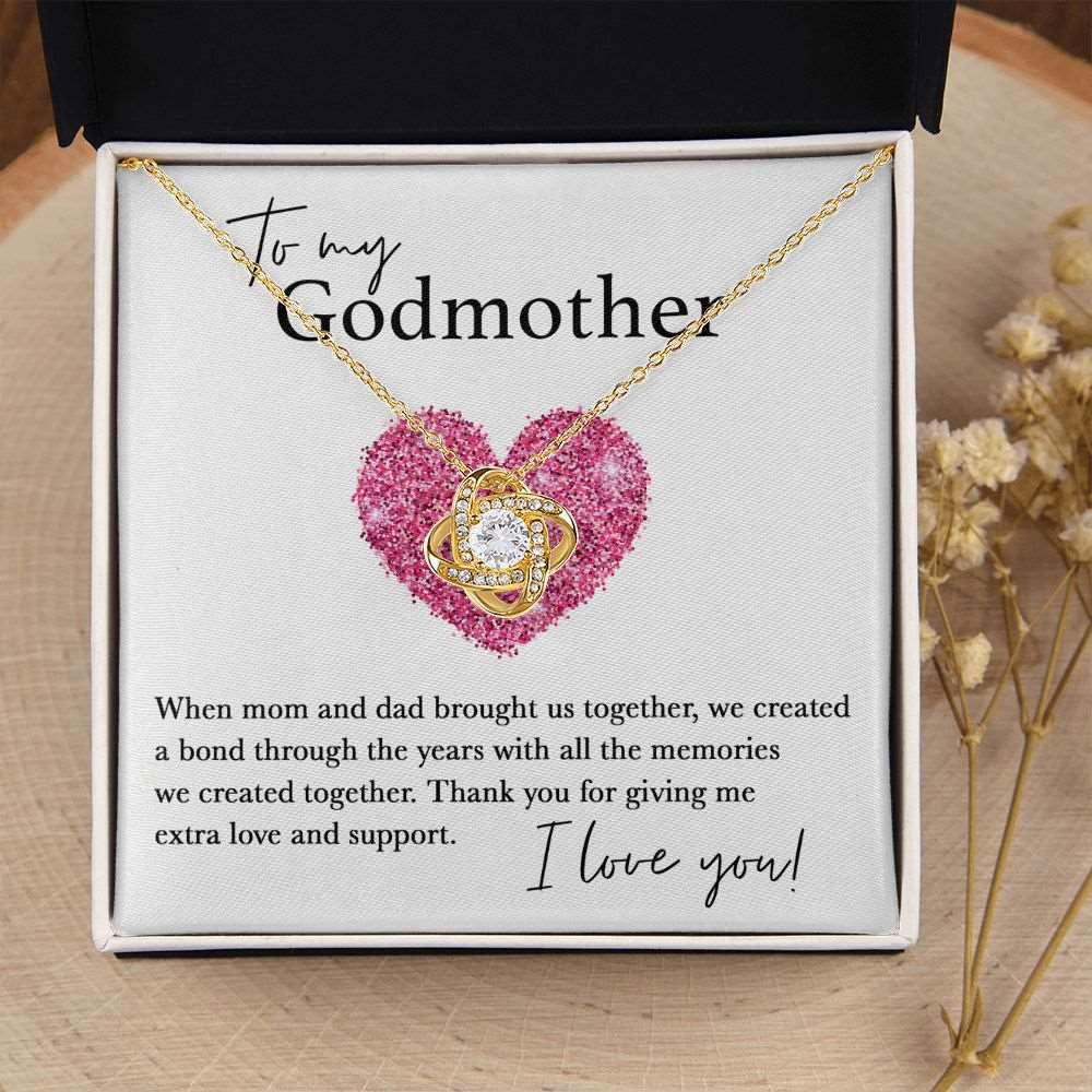 Godmother Necklace - Brought us Together 18K Yellow Gold Finish / Two-Toned Box Jewelry Giftinum