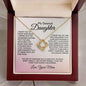 I want you to know how much - Daughter Necklace 18K Yellow Gold Finish / Luxury Box w/LED Jewelry Giftinum