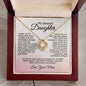 I want you to know how much - Daughter Necklace 18K Yellow Gold Finish / Luxury Box w/LED Jewelry Giftinum