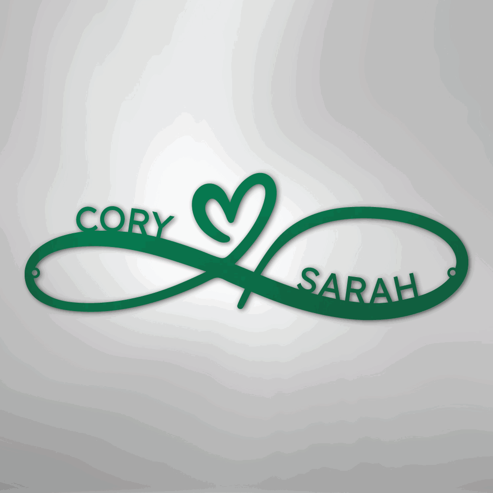 Infinity Couples Monogram - Steel Sign - Giftinum