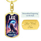 Leo Keychain Dog Tag with Swivel Keychain (Gold) / Yes Jewelry Giftinum
