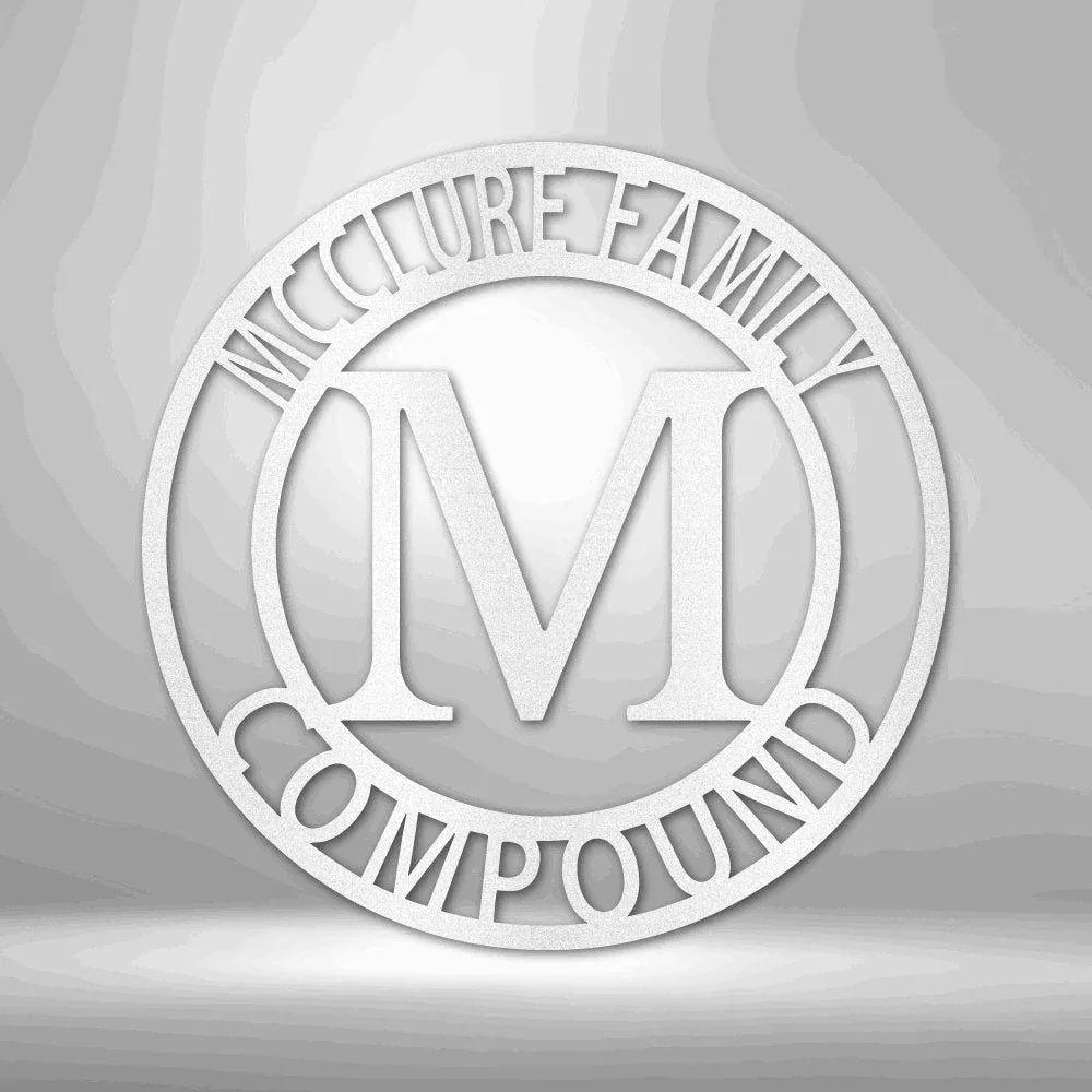 Letter Family Name - Steel Sign - Giftinum