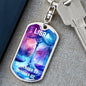 Libra Keychain Dog Tag with Swivel Keychain (Steel) / No Jewelry Giftinum