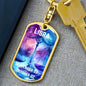 Libra Keychain Dog Tag with Swivel Keychain (Gold) / No Jewelry Giftinum