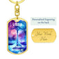 Libra Keychain Dog Tag with Swivel Keychain (Gold) / Yes Jewelry Giftinum