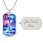 Libra Zodiac Dog Tag Necklace Military Chain (Silver) / Yes Jewelry Giftinum