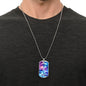 Libra Zodiac Dog Tag Necklace Military Chain (Silver) / No Jewelry Giftinum