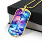 Libra Zodiac Dog Tag Necklace Military Chain (Silver) / No Jewelry Giftinum