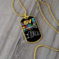 Love needs no words - Autism Awareness Necklace Military Chain (Silver) / No Jewelry Giftinum
