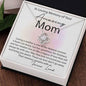 Loving Memory Mom Necklace 14K White Gold Finish / Two-Toned Box Jewelry Giftinum