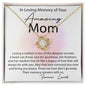 Loving Memory Mom Necklace 18K Yellow Gold Finish / Two-Toned Box Jewelry Giftinum