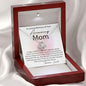Loving Memory Mom Necklace 14K White Gold Finish / Luxury Box w/LED Jewelry Giftinum