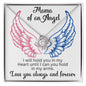 Mama of an Angel - I will hold you in my heart 14K White Gold Finish / Two-Toned Box Jewelry Giftinum