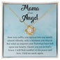 Mama of an Angel Love Knot Necklace - How very softly you tiptoed into our World 18K Yellow Gold Finish / Two-Toned Box Jewelry Giftinum