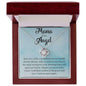 Mama of an Angel Love Knot Necklace - How very softly you tiptoed into our World 14K White Gold Finish / Luxury Box w/LED Jewelry Giftinum