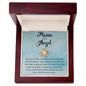 Mama of an Angel Love Knot Necklace - How very softly you tiptoed into our World 18K Yellow Gold Finish / Luxury Box w/LED Jewelry Giftinum