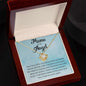 Mama of an Angel Love Knot Necklace - How very softly you tiptoed into our World 14K White Gold Finish / Two-Toned Box Jewelry Giftinum