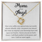 Mama of an Angel Love Knot Necklace - How very softly you tiptoed into our world 18K Yellow Gold Finish / Two-Toned Jewelry Giftinum