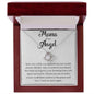 Mama of an Angel Love Knot Necklace - How very softly you tiptoed into our world 14K White Gold Finish / Luxury Box w/LED Jewelry Giftinum