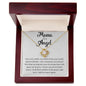 Mama of an Angel Love Knot Necklace - How very softly you tiptoed into our world 18K Yellow Gold Finish / Luxury Box w/LED Jewelry Giftinum