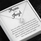 Mama of an Angel Love Knot Necklace - How very softly you tiptoed into our world 14K White Gold Finish / Two-Toned Jewelry Giftinum