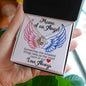 Mama of an Angel Love Knot Necklace - Sometimes the smallest things 14K White Gold Finish / Two-Toned Box Jewelry Giftinum