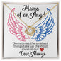 Mama of an Angel Love Knot Necklace - Sometimes the smallest things 18K Yellow Gold Finish / Two-Toned Box Jewelry Giftinum