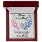 Mama of an Angel Love Knot Necklace - Sometimes the smallest things 14K White Gold Finish / Luxury Box w/LED Jewelry Giftinum