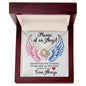 Mama of an Angel Love Knot Necklace - Sometimes the smallest things 18K Yellow Gold Finish / Luxury Box w/LED Jewelry Giftinum