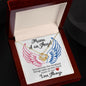 Mama of an Angel Love Knot Necklace - Sometimes the smallest things 14K White Gold Finish / Two-Toned Box Jewelry Giftinum
